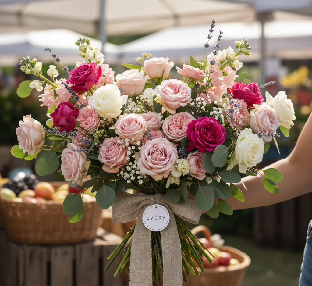 Le Souffle Romantique d'un Bouquet de Fleurs