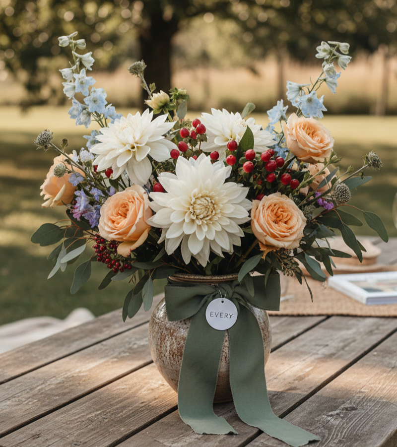 Le Souffle Romantique d'un Bouquet de Fleurs