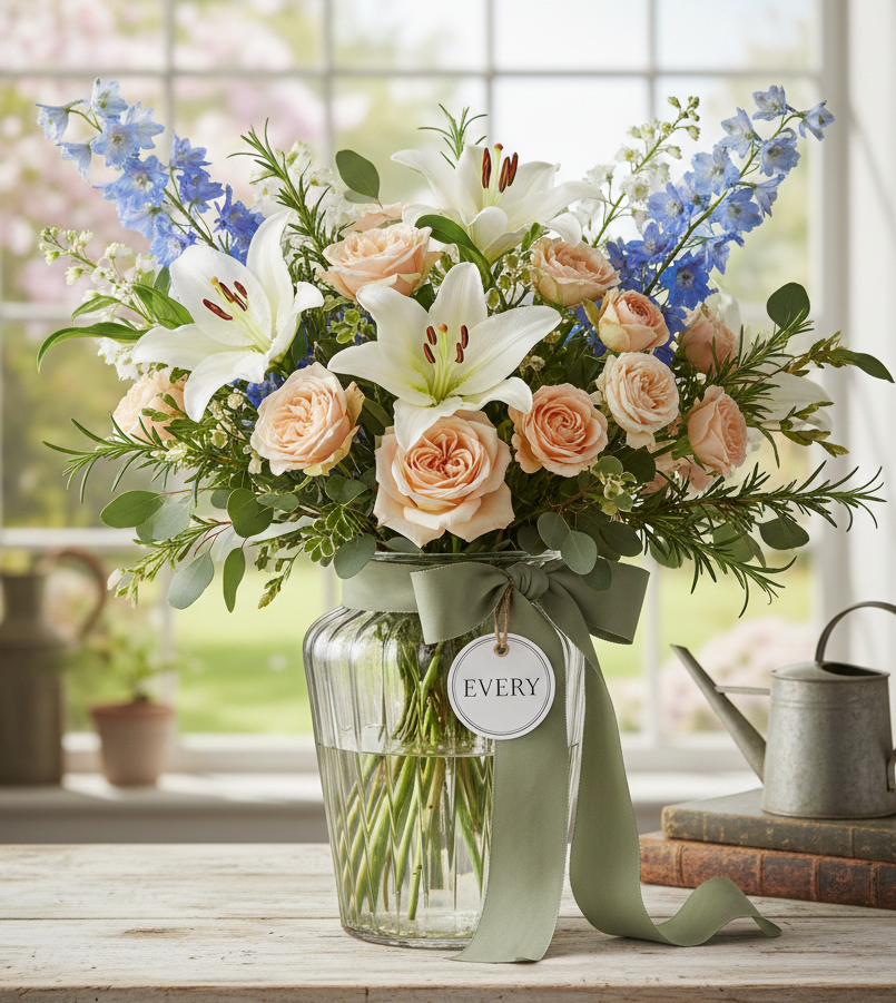 Le Souffle Romantique d'un Bouquet de Fleurs