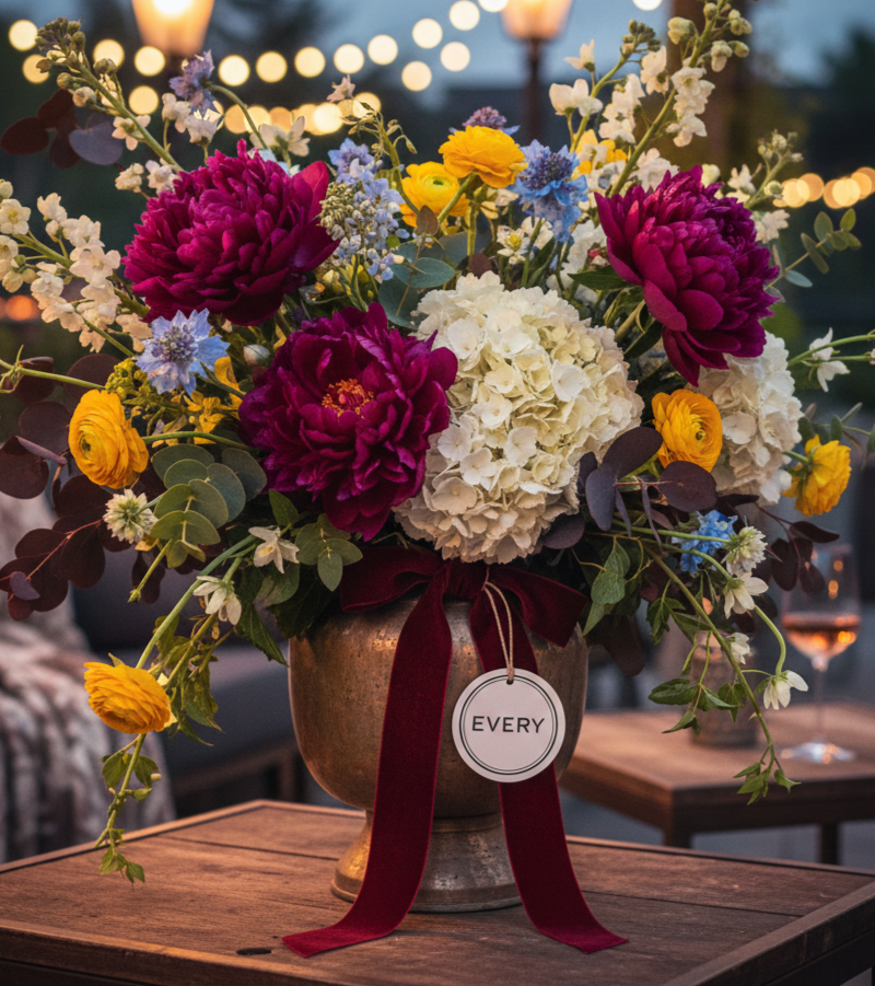 Le Souffle Romantique d'un Bouquet de Fleurs